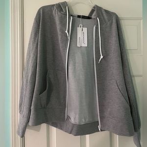 Brand new grey zip up jacket!